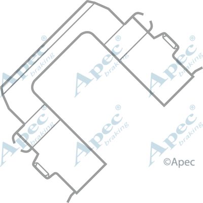 APEC BRAKING Piederumu komplekts, Disku bremžu uzlikas KIT523